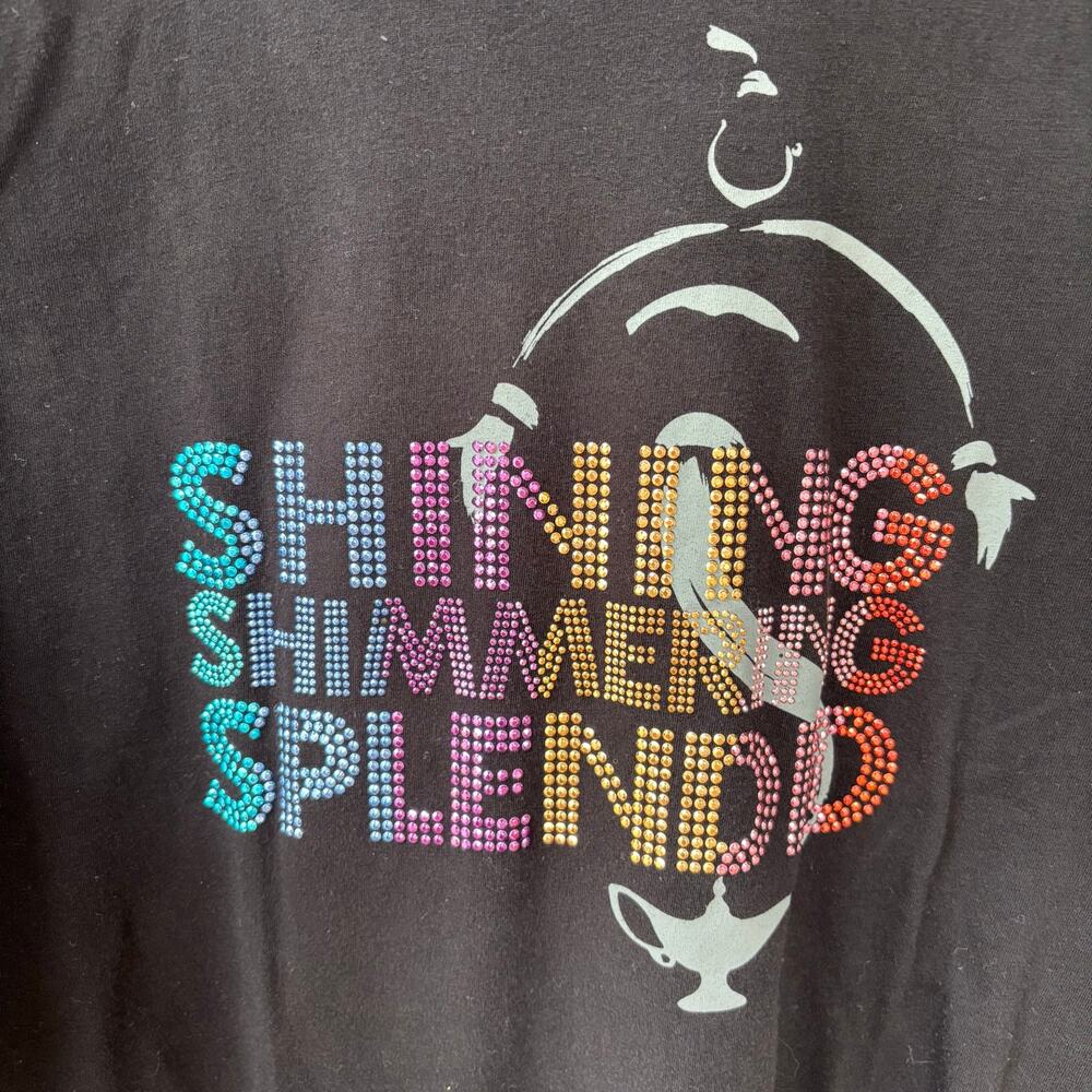 Disney Aladdin Broadway Musical Sequin Genie Lamp T-Shirt Size M - Picture 2 of 5